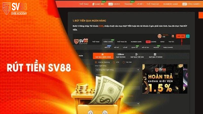 Quy trình rút tiền SV88